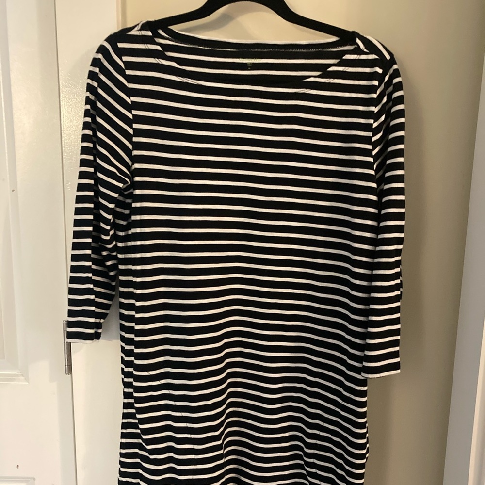 Garnet Hill French stripe cotton dress